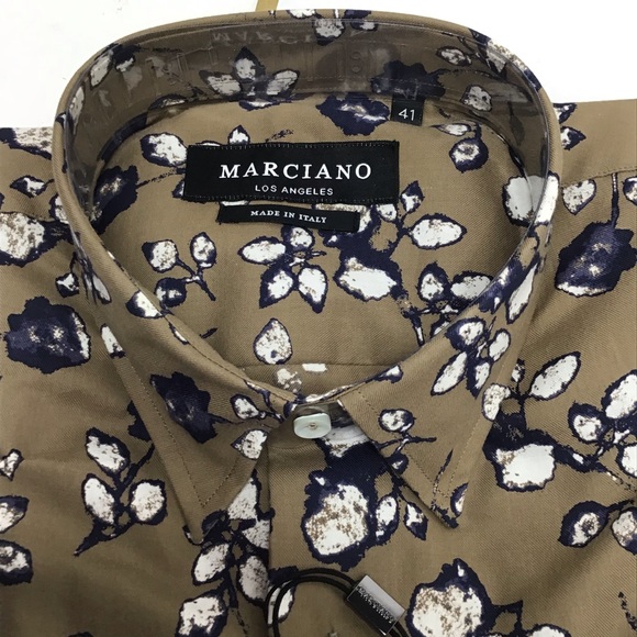 Marciano Guess Floral Cotton Shirt 40/M 41/L - Picture 9 of 16